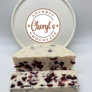 White Chocolate Cranberry Fudge