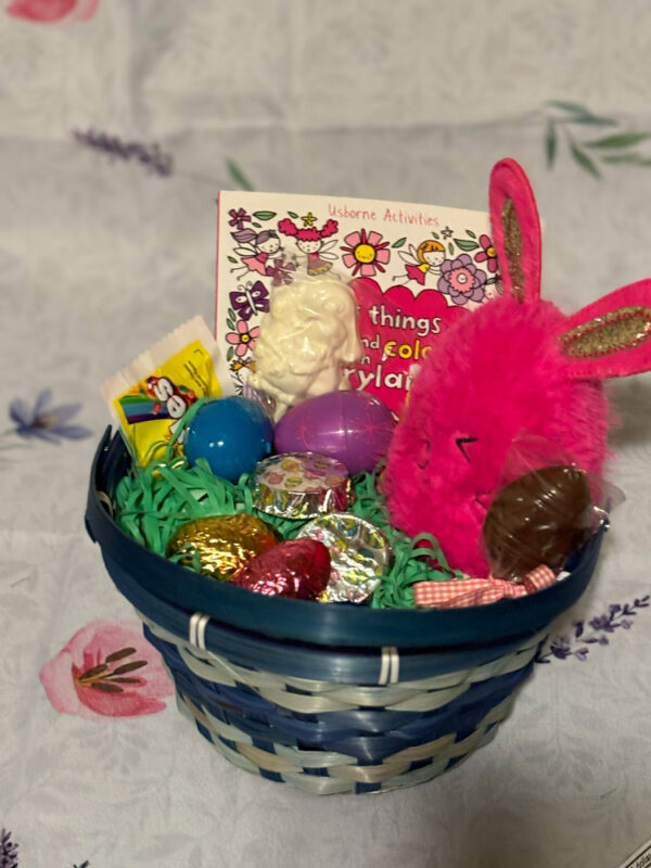 Easter Basket - Lots of Things to Find & Color in Fairyland - Pink Bunny