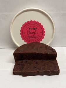 Dark Chocolate Cranberry Fudge