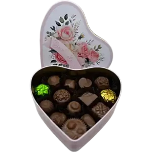 Dear Valentine Heart Tin - 14 Piece - Mix Milk/Dark